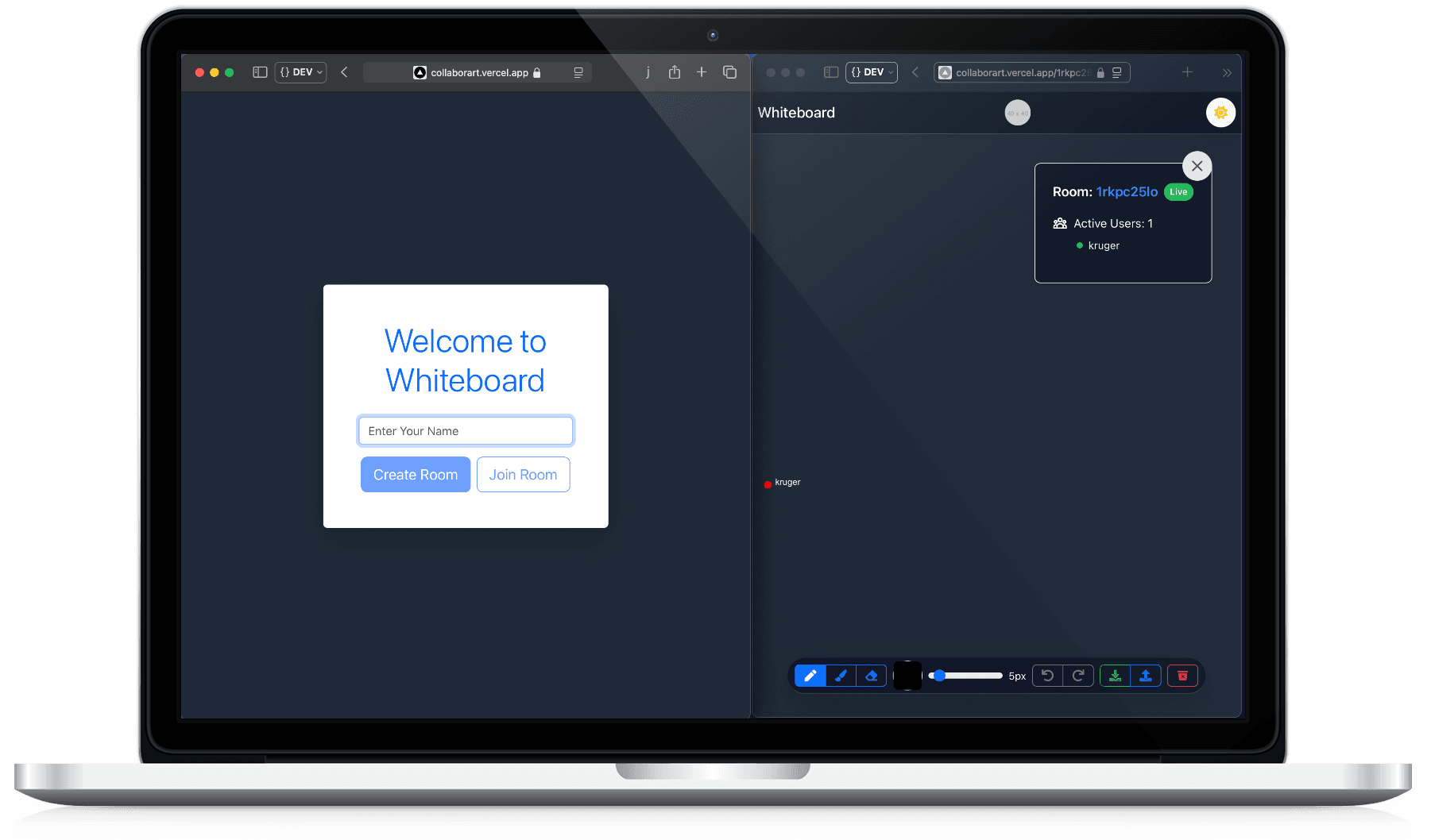Real-time Collaborative Whiteboard